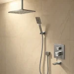 شیر حمام توکار آرتین کروم مات مدل آرتیمان