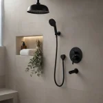شیر حمام توکار آرتین مشکی مدل آویژه