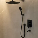 شیر حمام تیپ 4 توکار آرتین مشکی مدل آذین
