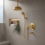 شیر حمام توکار آرتین طلایی مدل آویژه