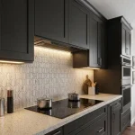 هود مخفی ۷۰ سانتی‌ برند Kitchen موتور پلاستیکی و پنل لمسی
