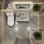 روشویی کابینتی سرامیکی ۲۵×۴۵ – کابین فومیزه ضدآب