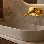 شیر روشویی توکار آرتین طلایی مدل آراد