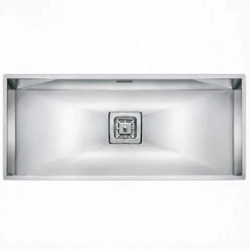 sink1110elcasteel سینک ظرفشویی استیل زیرکورین توکار یک لگنه الکا استیل مدل 1110