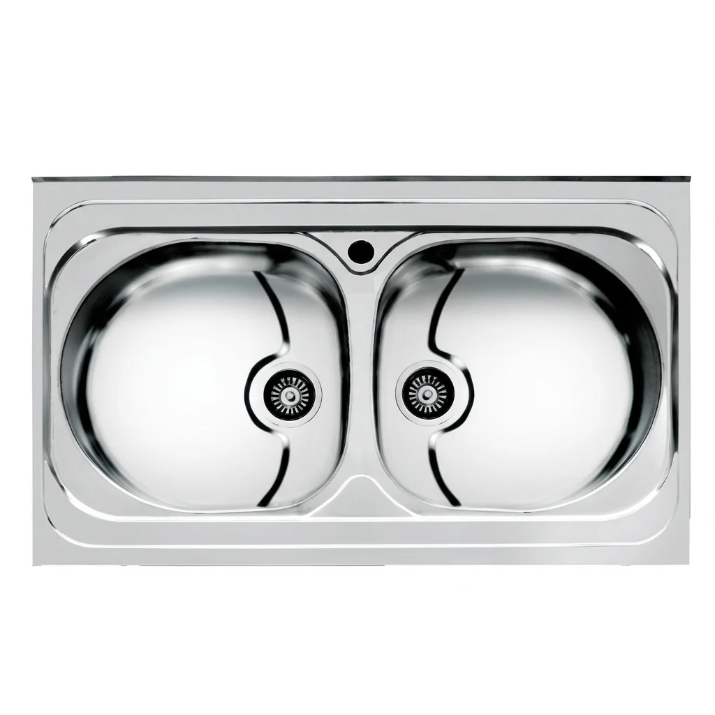 sink116akhvn سینک روکار اخوان مدل 116 دو لگن