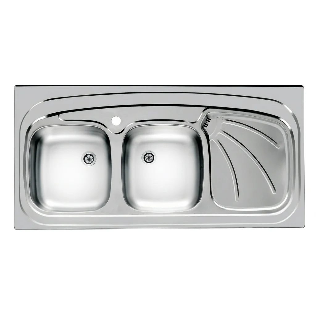 sink121akhvn سینک روکار اخوان مدل 121SP دو لگن
