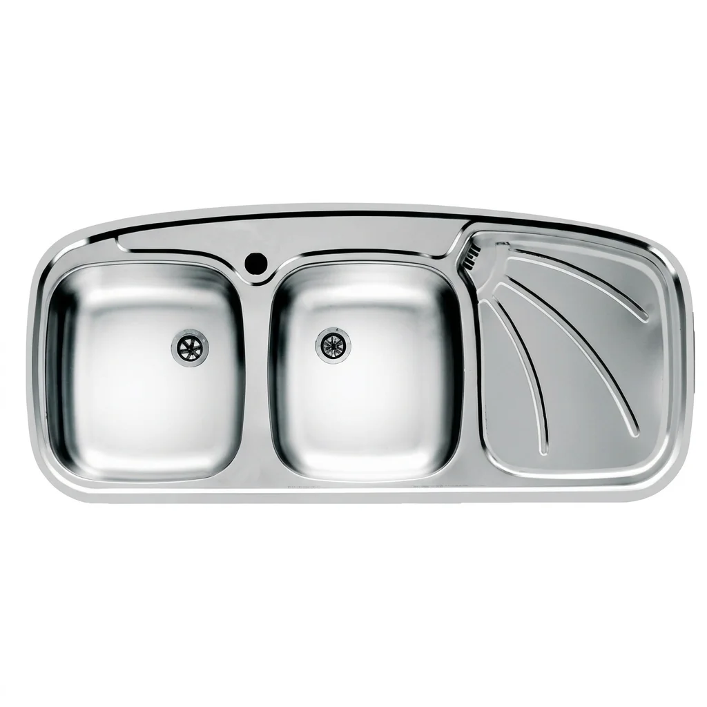 sink136akhvn سینک توکار اخوان مدل 136 دو لگن
