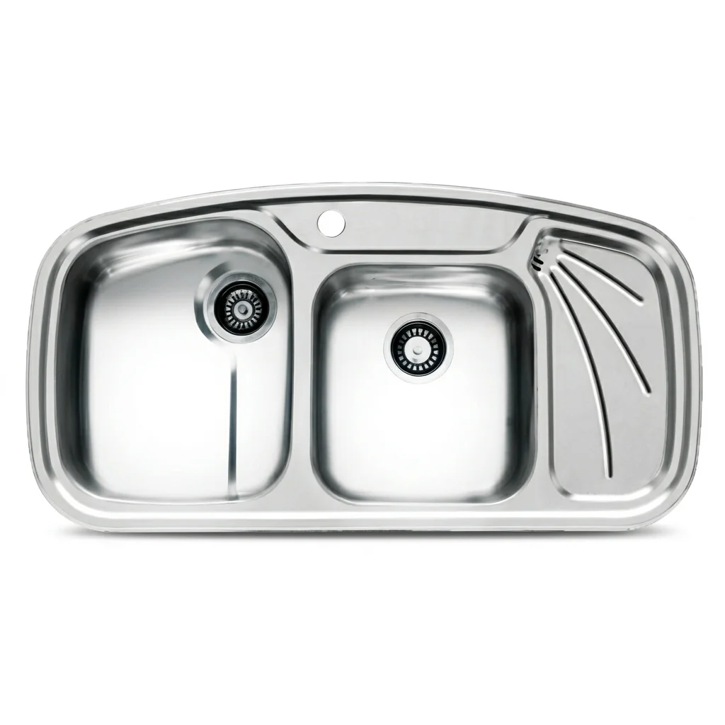 sink141akhvn سینک توکار اخوان مدل 141 دو لگن