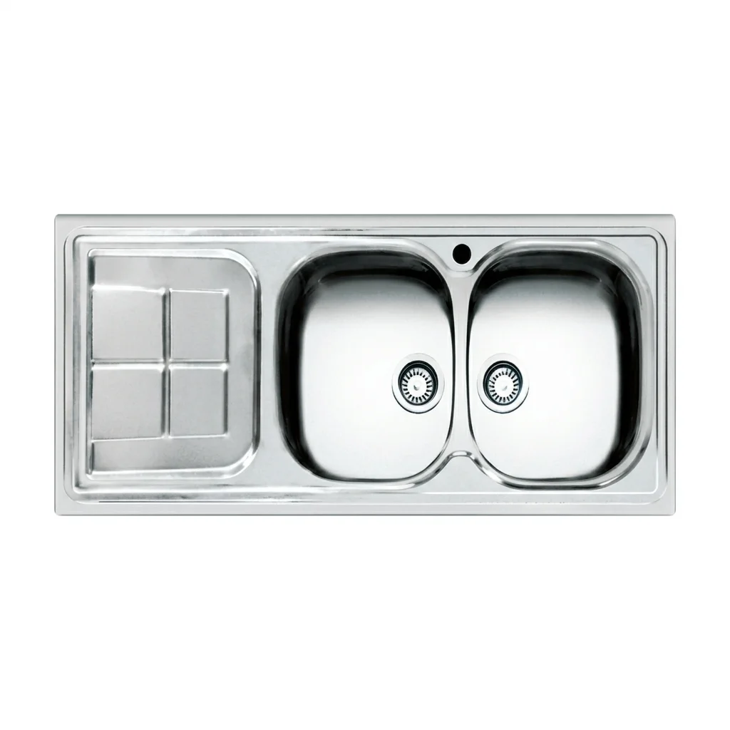 sink146akhvn سینک روکار اخوان مدل 146 دو لگن