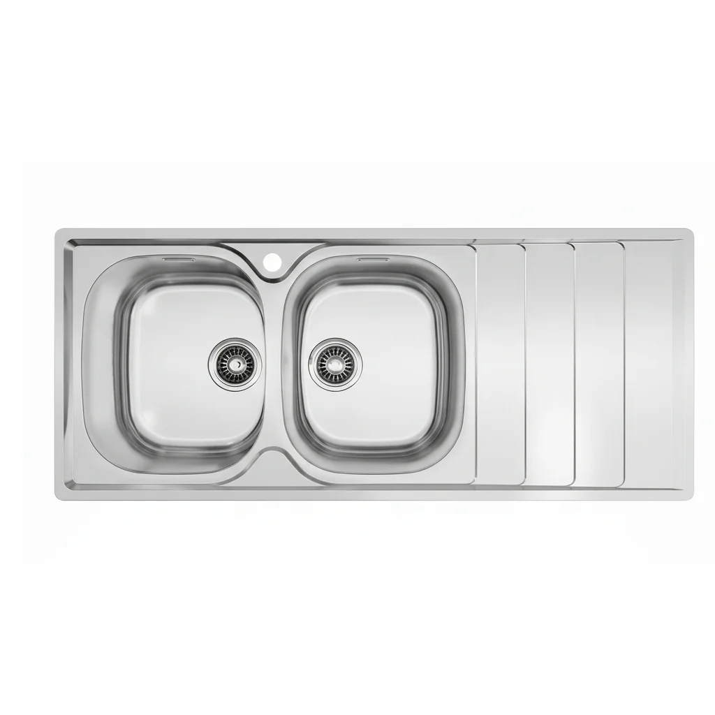 sink147Aakhvn سینک توکار اخوان مدل 147A دو لگن