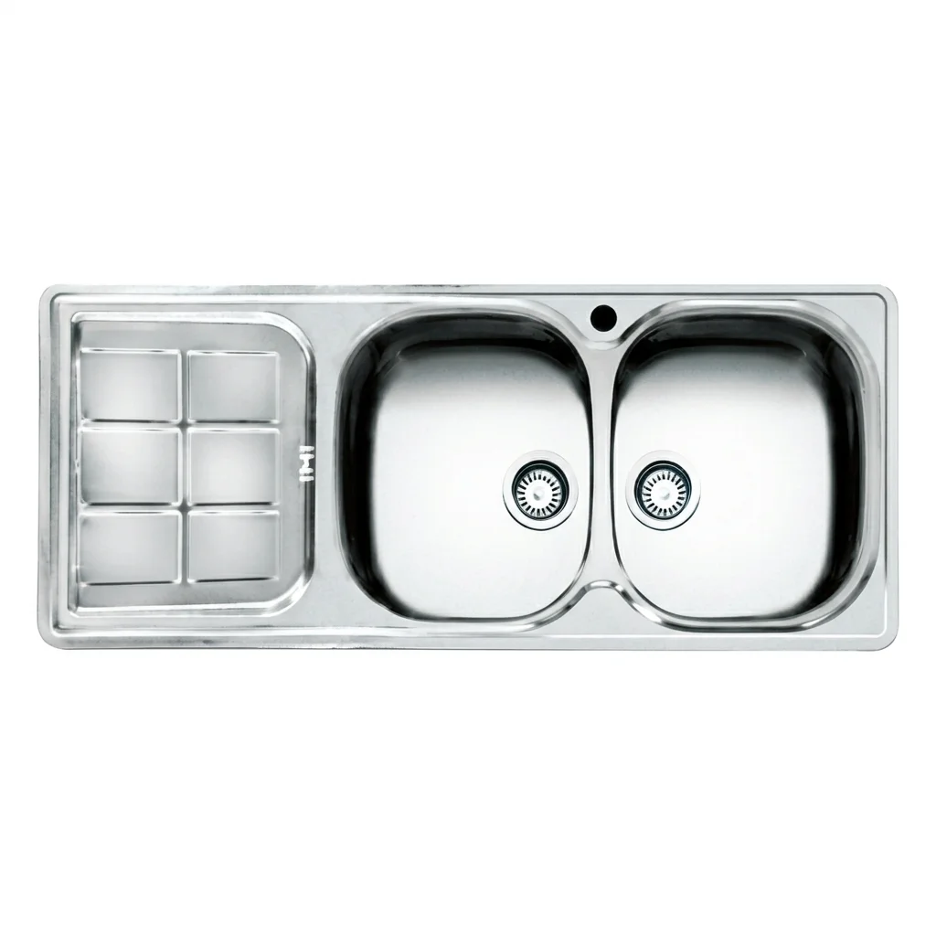 sink148akhvn سینک روکار اخوان مدل 148 دو لگن