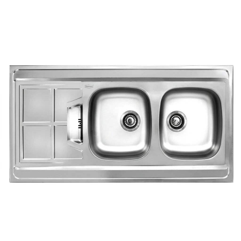 sink152spakhvn سینک روکار اخوان مدل 152SP دو لگن