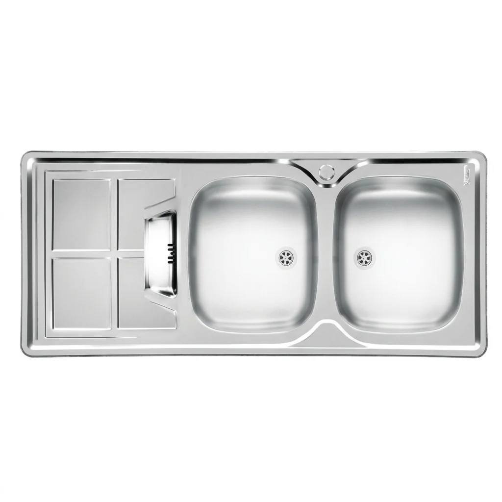 sink161akhvn سینک توکار اخوان مدل 161 دو لگن