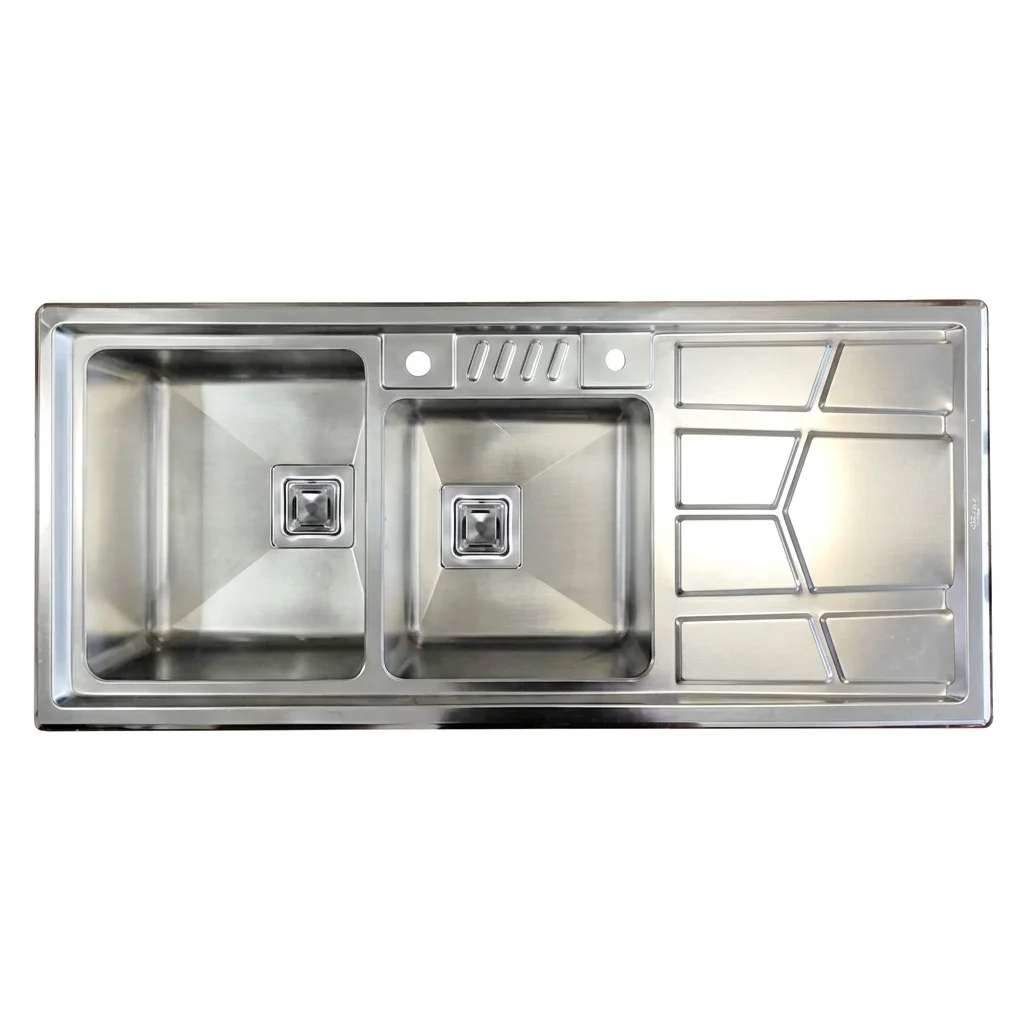 sink302akhvn سینک توکار اخوان مدل 302S دو لگن
