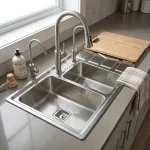 سینک توکار اخوان مدل 302 دو لگن