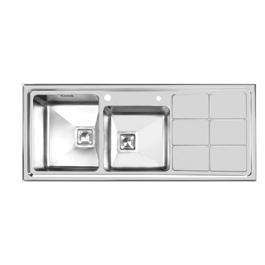 sink304akhvn سینک توکار اخوان مدل 304 دو لگن