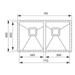 سینک توکار اخوان مدل 410