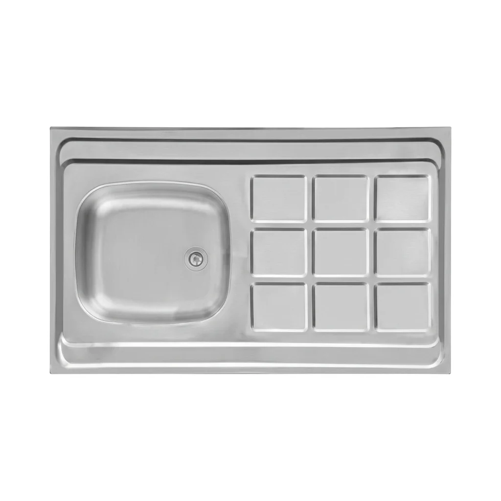 sink9cr100-60akhvn سینک ظرفشویی روکار اخوان مدل 9CR تک لگن سایز 60*100