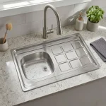 سینک ظرفشویی روکار اخوان مدل 9CR تک لگن سایز 60*100
