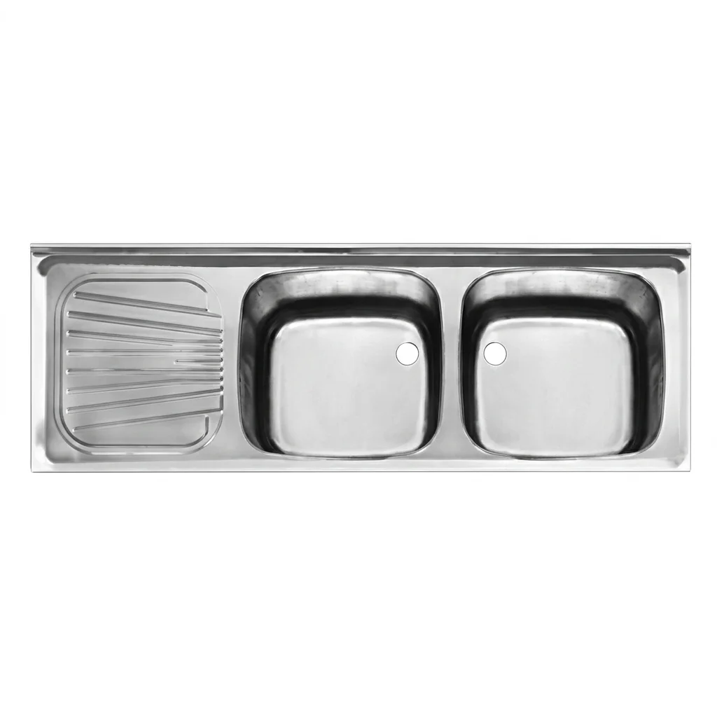 sinks17akhvn سینک صنعتی اخوان مدل S17 دو لگن